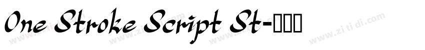 One Stroke Script St字体转换